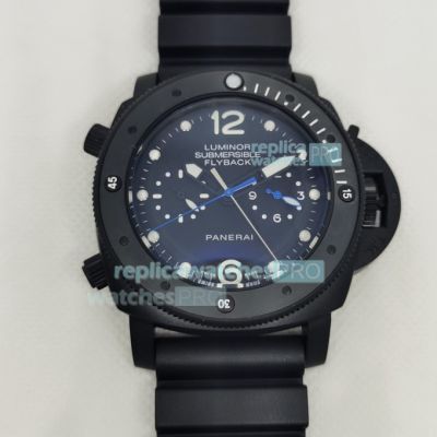 Replica Panerai Submersible Flyback PAM00615 All Black Watch 47MM